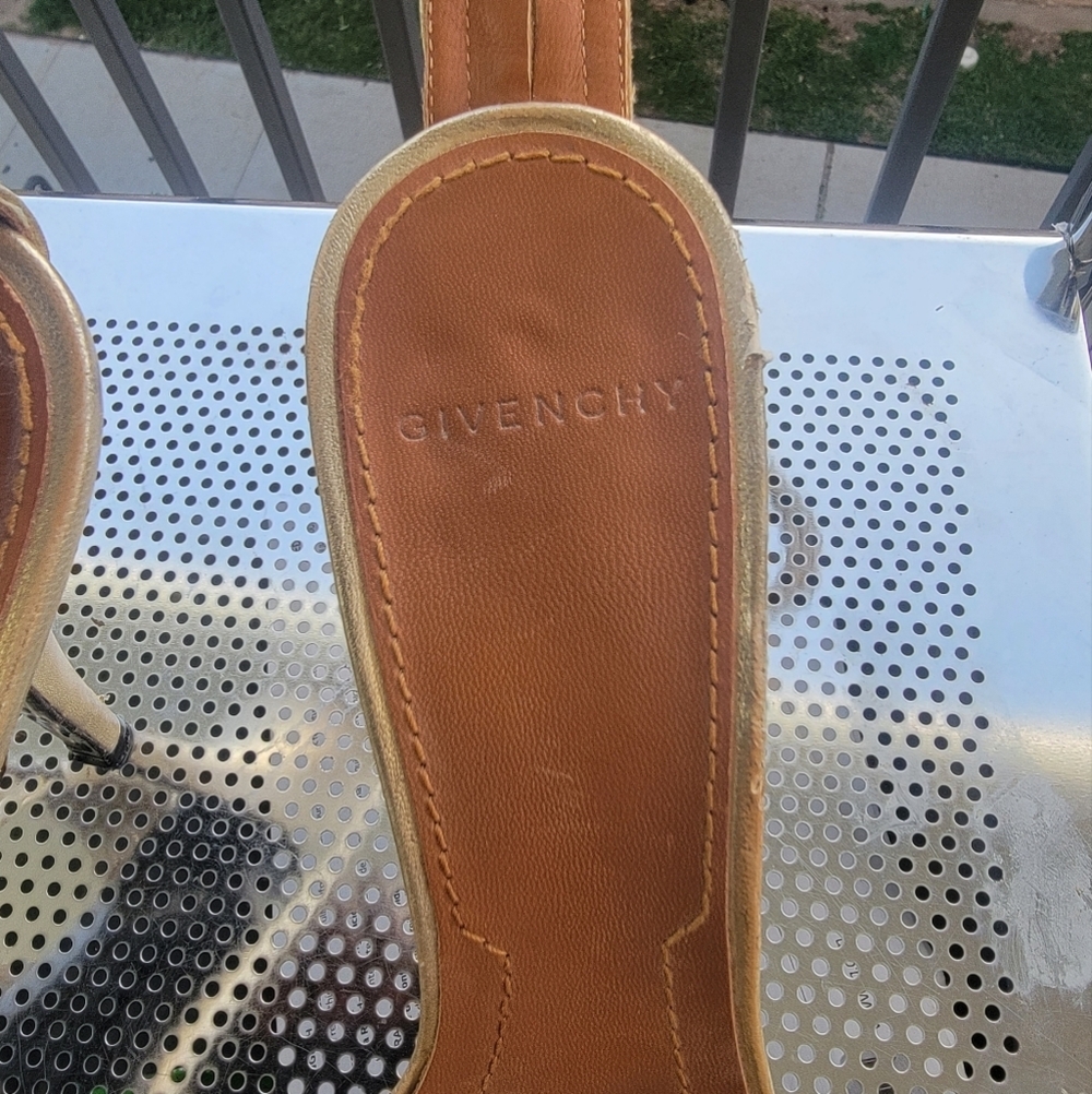 Givency gold women sandals size 38.5 - Picture 9 of 16